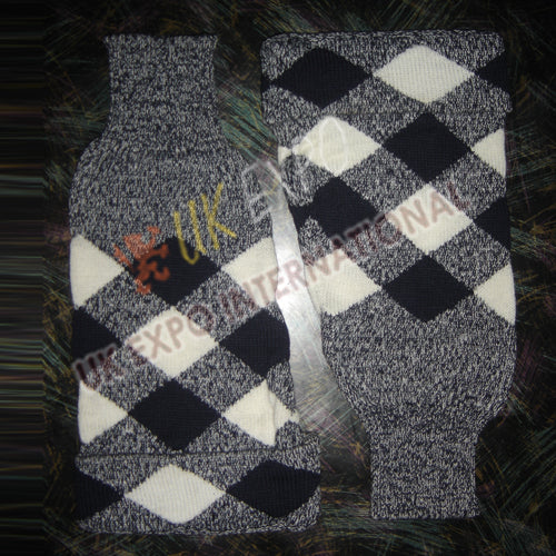 Dark Blue White Kilt Hose Top