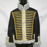 Black Wool Prussian Hussar Pelisse Jacket