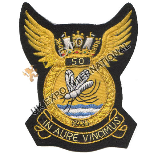 Vintage RAF No. 50 Squadron Bullion Blazer Badge