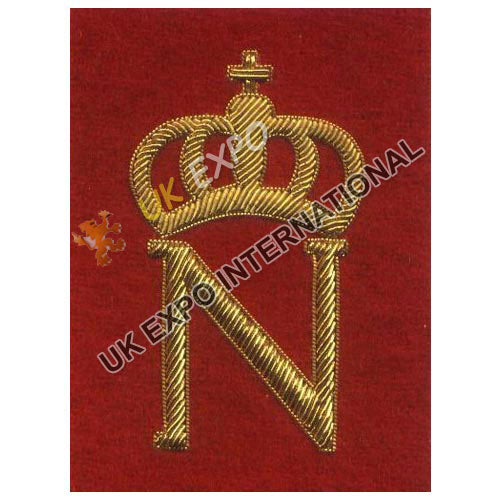 Napoleonic French Officer Crowned N Gold Bullion Badge