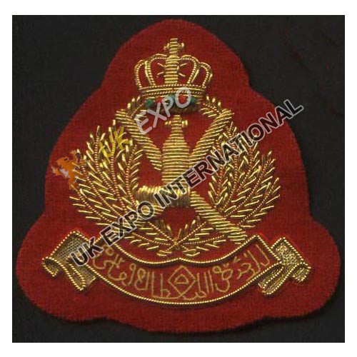 Royal Army of Oman Gold Bullion Hand Embroidered Crest Badge