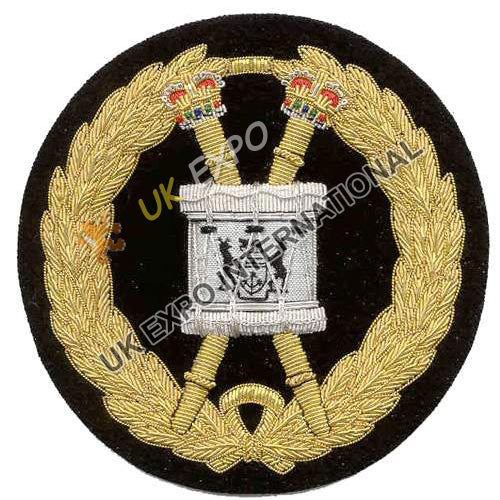 Hand Embroidered Bullion Wire Pipe Band Blazer Badge