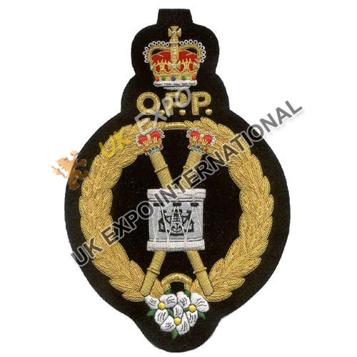 Drum or Pipe Major Gold Bullion Embroidered Blazer Badge