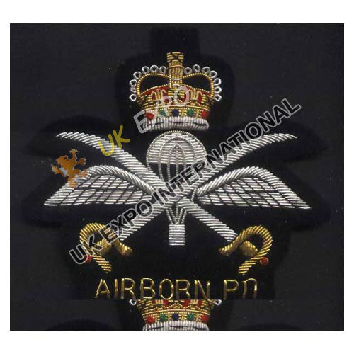 Airborne Blazer Badge Hand Embroidered Military Bullion Parachute Insignia Patch