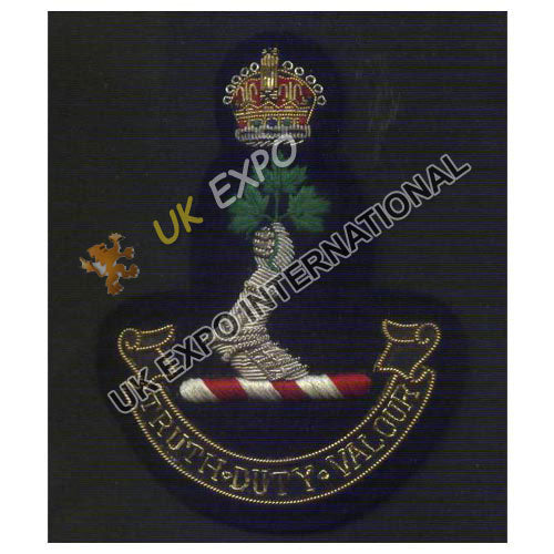 Royal Military College Saint Jean Gold Bullion Hand Embroidered Patch