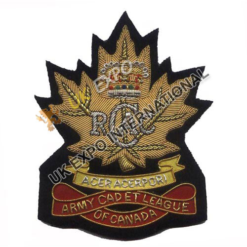 Royal Canadian Army Cadets Gold Bullion Embroidered Patch