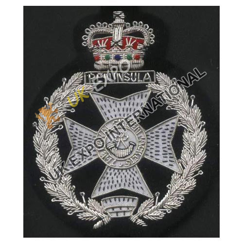 Royal Green Jackets Silver Bullion Blazer Badge