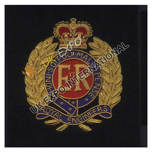 Royal Engineers Regiment Gold Bullion Blazer Badge