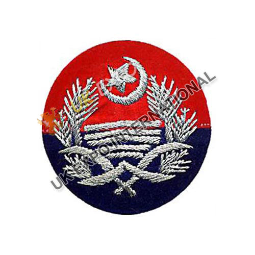 Pakistan Police Silver Bullion Hand Made Blazer Badge