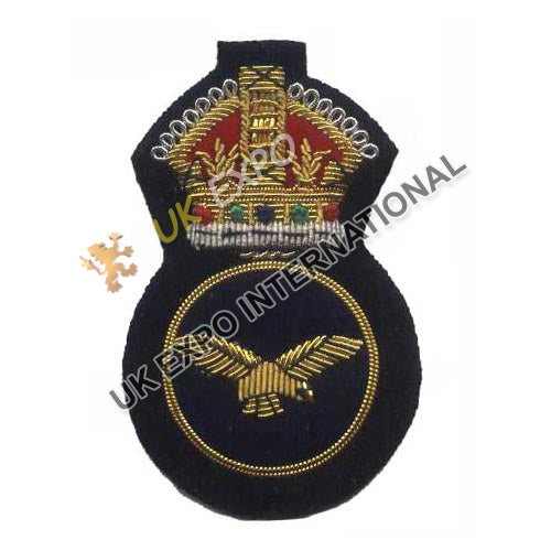 Royal Air Force (RAF) King’s Crown Bullion Wire Cap Badge