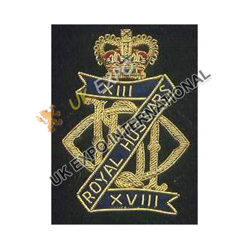13th/18th Royal Hussars Bullion Blazer Badge