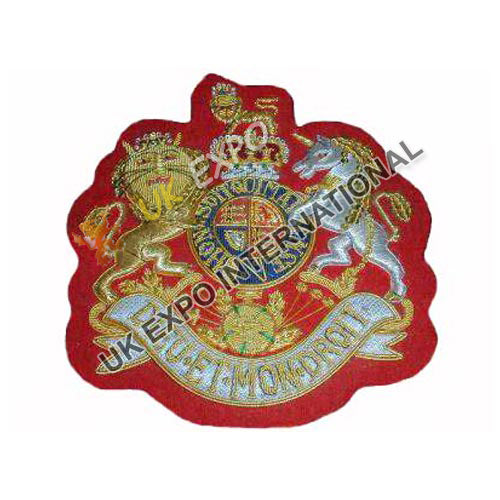 British Royal Coat of Arms Bullion Wire Badge