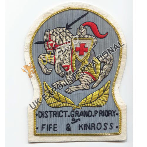 Masonic Knights Templar / Knights of Malta District Grand Priory Fife & Kinross Mantle Badge