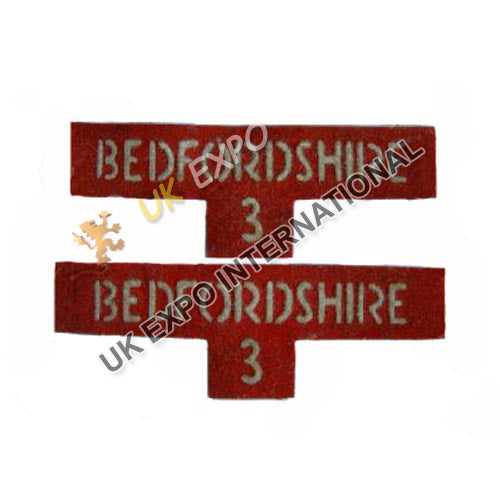 Handmade Embroidery Bedfordshire Regiment Shoulder Badge