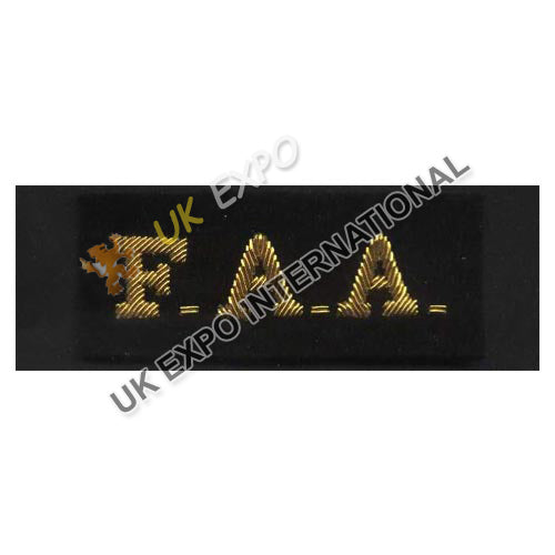 Custom Embroidered Gold F.A.A Shoulder Badge