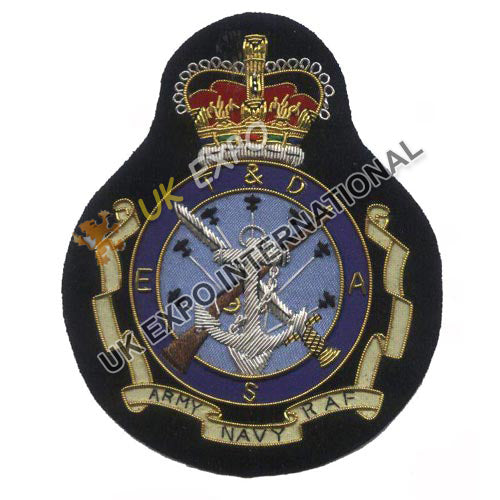 Embroidered RAF Regiment Blazer Badge Queen Crown Royal Air Force Army Navy Military Crest Patch