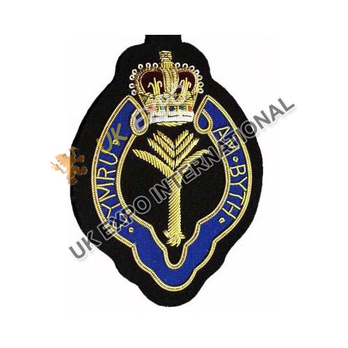 Welsh Guards Gold Bullion Embroidered Blazer Badge