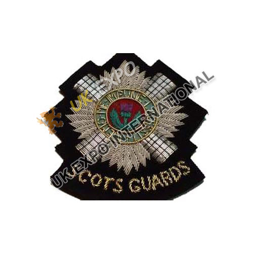 Scots Guards Hand-Embroidered Bullion Wire Blazer Badge