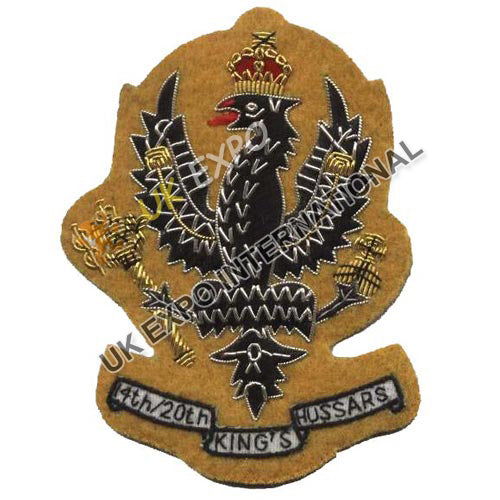 14th/20th King’s Hussars British Army Hand Embroidered Blazer Badge