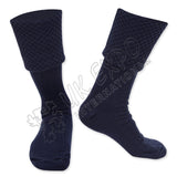 Diamond Dark Blue Cuff Men Scottish Kilt Socks