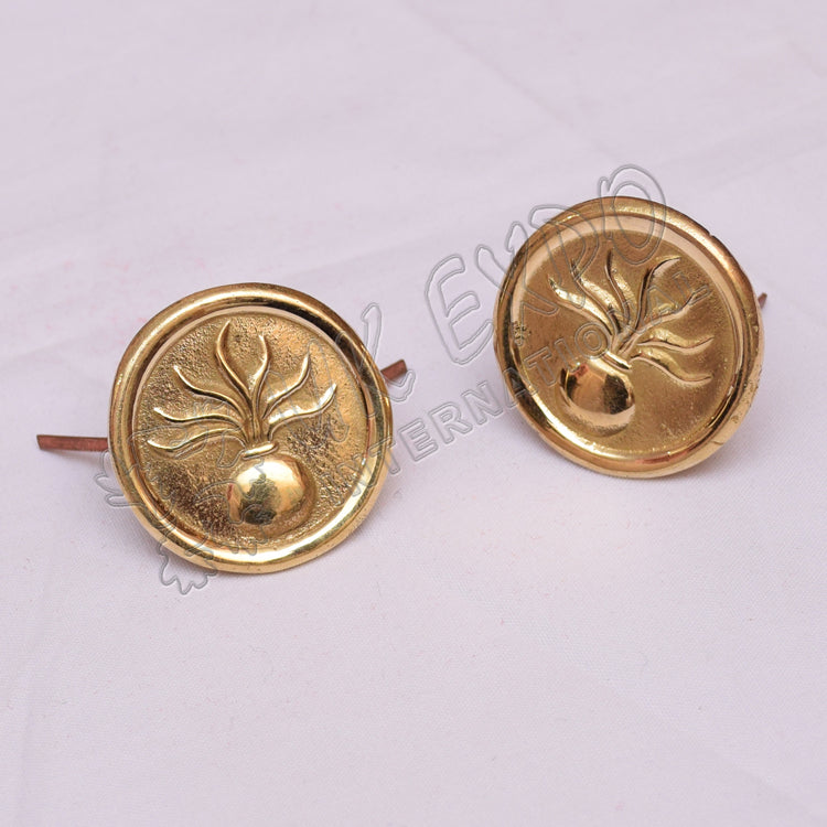 Shako Hat Bochettes Brass Finish Military Studs