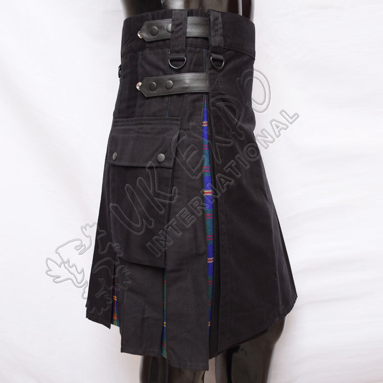 Decent Black Hybrid With US Marine Tartan Utility Kilt