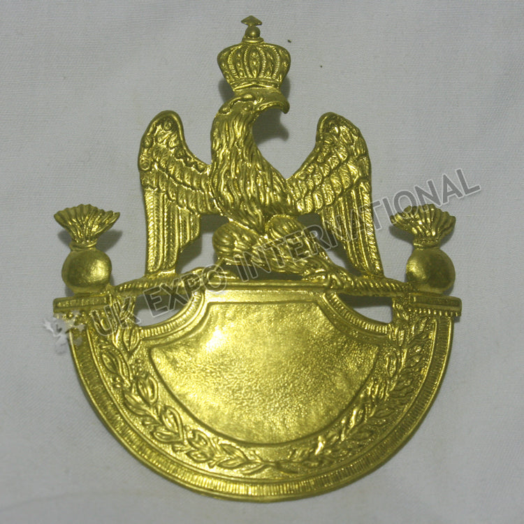 French Grenadier 1812 Shako with Die-Struck Brass Plate
