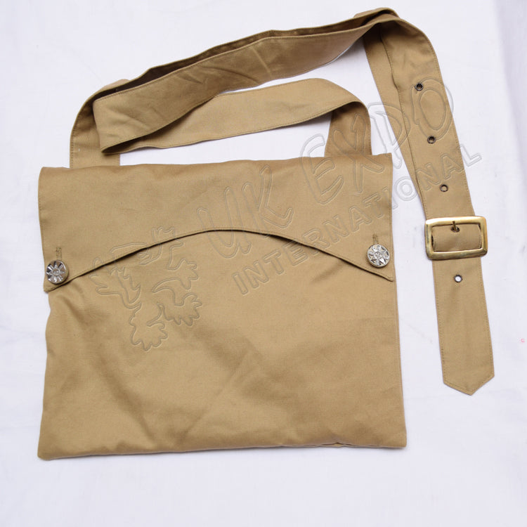 Khaki Tan Cotton Bread Bag