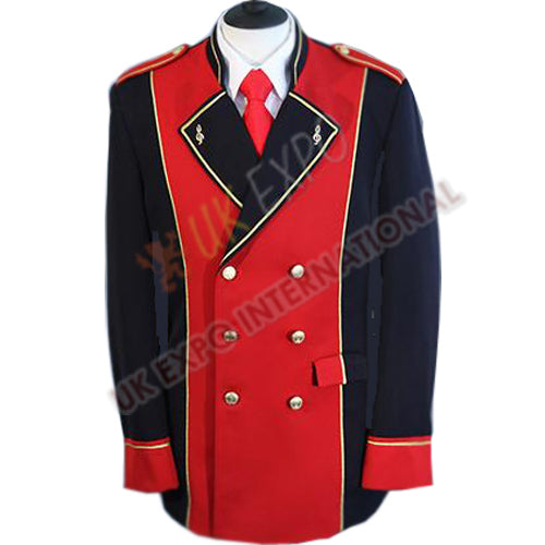 British Red & Dark Blue Long Dress Coat
