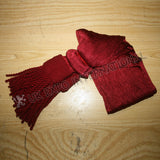 British Officer Maroon Barrel Netted Silk Sash Military Waist Sash