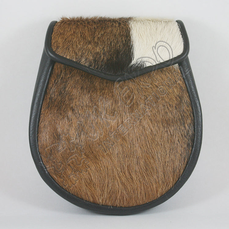 Semi Dress Goat Skin Sporran Brown & White