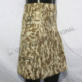 Brown Des Fashion Camouflage Utility Kilt