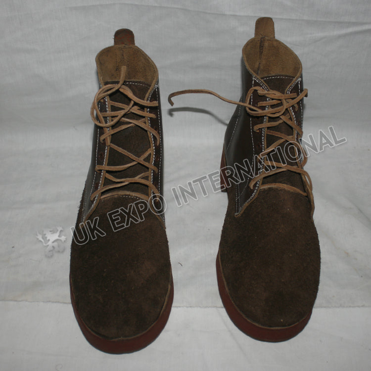 Civil War Brown Leather Brogans Shoes