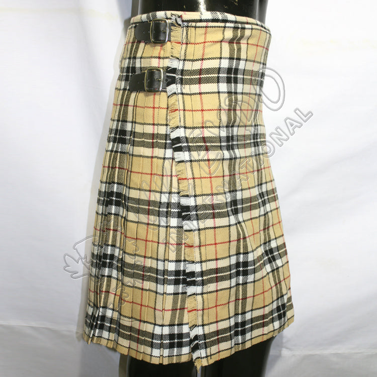 Camel Thompson Tartan Kilt