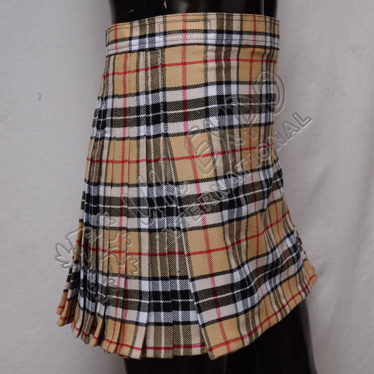 Camel Thompson Women Mini Kilt