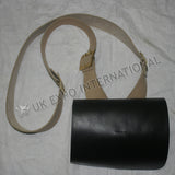Black Cartridge Box Natural Leather Belt Attached Military Ammo Pouch