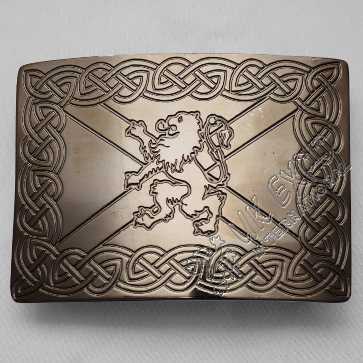 Celtic Antique Rampart Lion Scottish Buckle