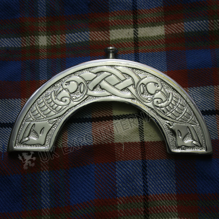 Celtic Bird Chrome Cantle