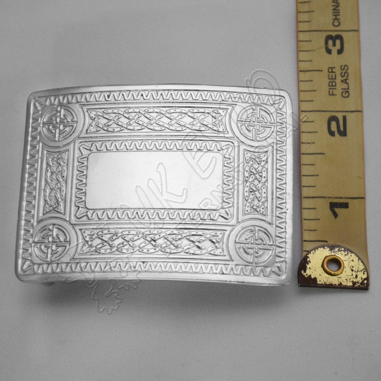 Celtic Design Chrome Baby Scottish Buckle