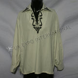 Jacobite Shirt Highland Style With Celtic Embroidered