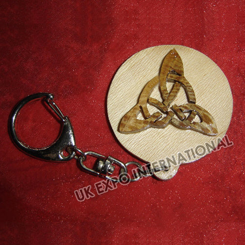 Celtic Knot Wooden Key Chain