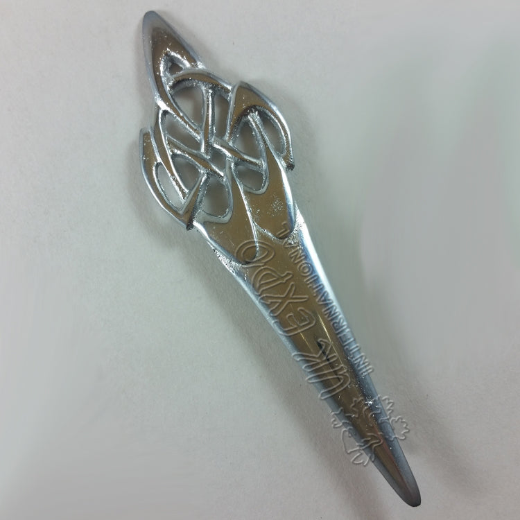 Celtic Swirl Kilt Pin Chrome Finish
