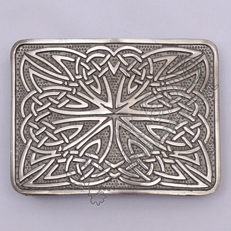 Celtic Weave Scottish Shiny Antique Kilt Belt Buckle