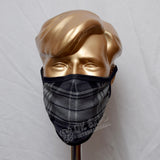 Charcoal Grey Tartan Scottish Style Mask