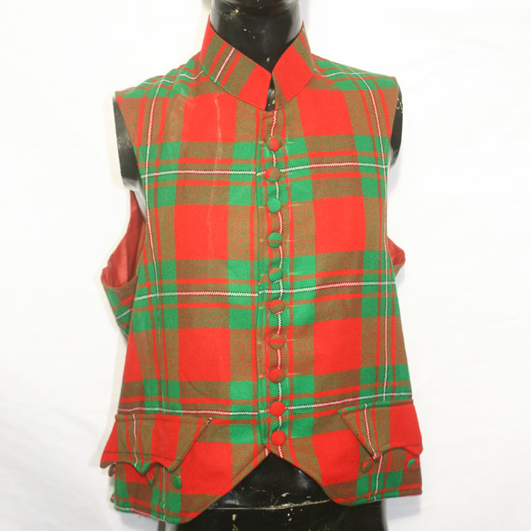 18th Century Check Fabric Vest