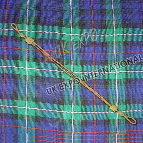 Military Officer Silk Mylar Golden Slim Cap Chin Cord