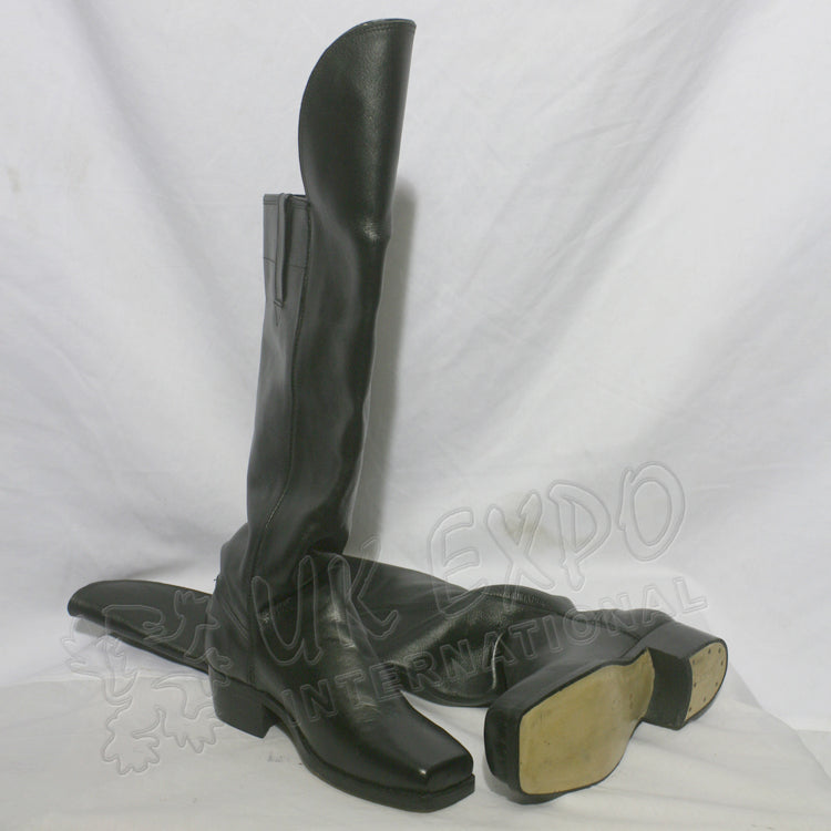 Civil War Knee Flap Leather Long Boots