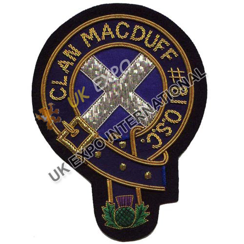 Custom Clan MacDuff BIOSC Clan Hand Embroidery Crest Badge