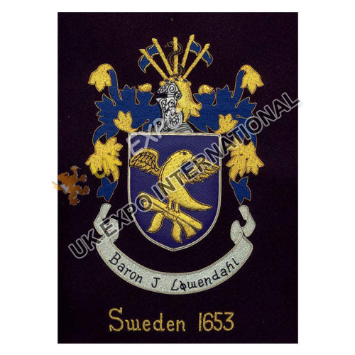 Baron J. Løwendahl Coat of Arms Embroidered Patch