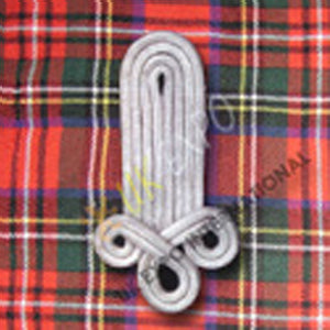 White Black Round Cord Shoulder Epaulette